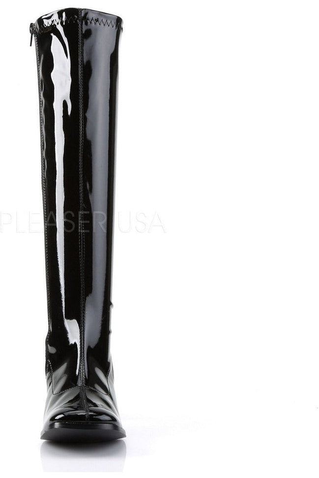 GOGO-300 Go Go Boot | Black Patent-Funtasma-Knee Boots-SEXYSHOES.COM