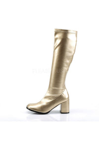 Funtasma GOGO-300 Go Go Boot in Gold Faux Leather