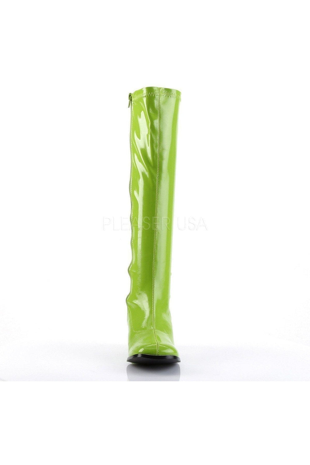 GOGO-300 Go Go Boot | Green Patent-Funtasma-Knee Boots-SEXYSHOES.COM