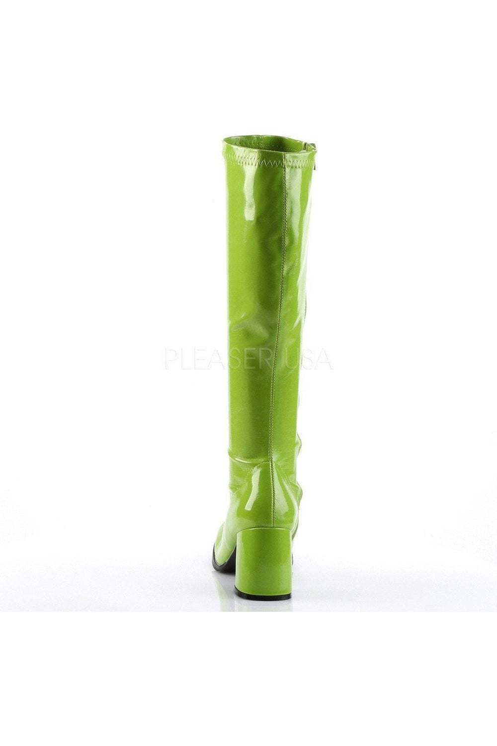 GOGO-300 Go Go Boot | Green Patent-Funtasma-Knee Boots-SEXYSHOES.COM