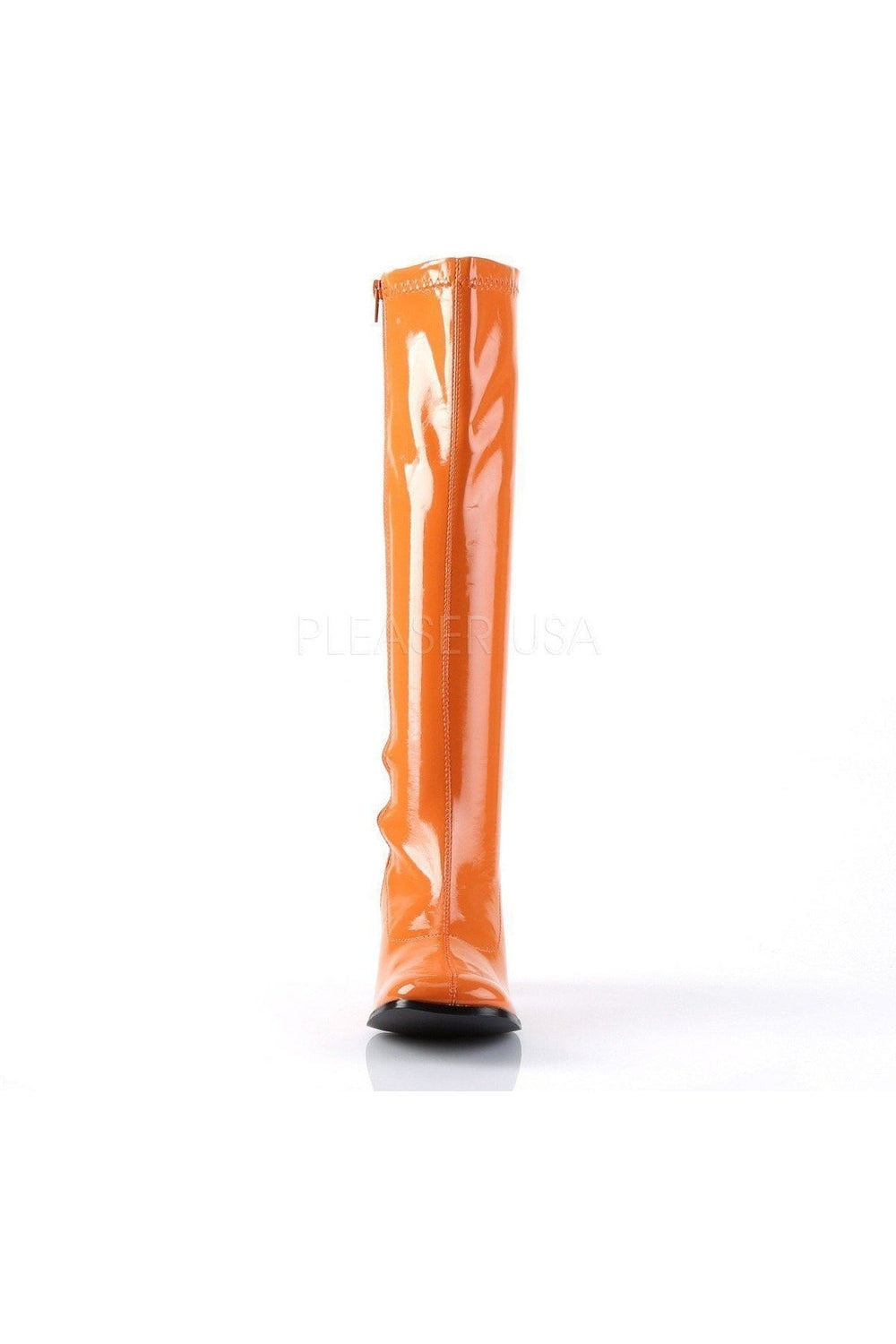 GOGO-300 Go Go Boot | Orange Patent-Funtasma-Knee Boots-SEXYSHOES.COM
