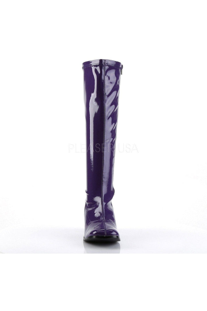 GOGO-300 Go Go Boot | Purple Patent-Funtasma-Knee Boots-SEXYSHOES.COM