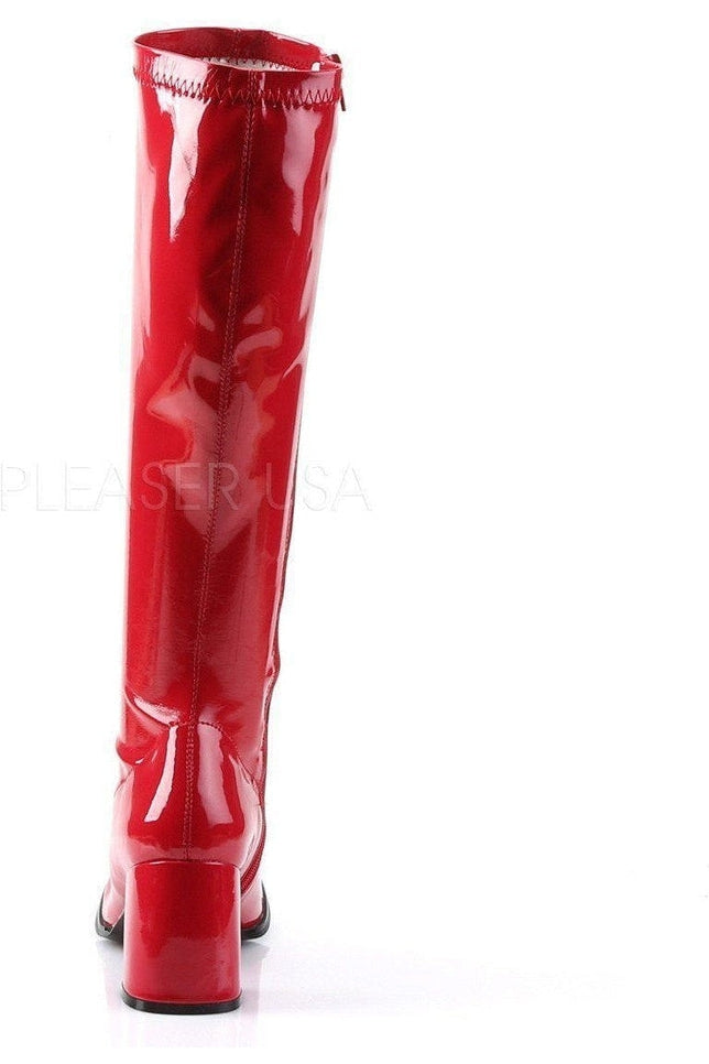 GOGO-300 Go Go Boot | Red Patent-Funtasma-Knee Boots-SEXYSHOES.COM
