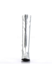 Funtasma GOGO-300 Go Go Boot in Silver Faux Leather
