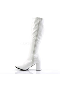 Funtasma GOGO-300 Go Go Boot in White Faux Leather