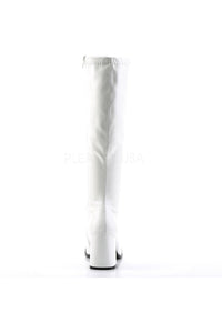 Funtasma GOGO-300 Go Go Boot in White Faux Leather