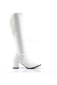 Funtasma GOGO-300 Go Go Boot in White Faux Leather