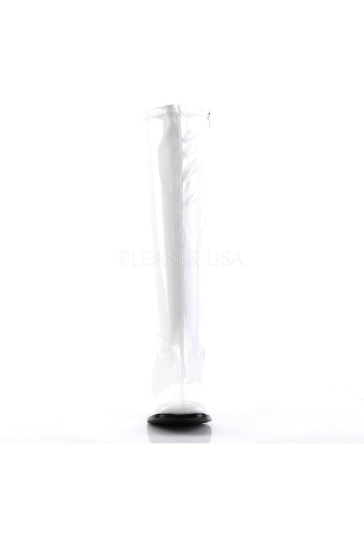 GOGO-300 Go Go Boot | White Patent