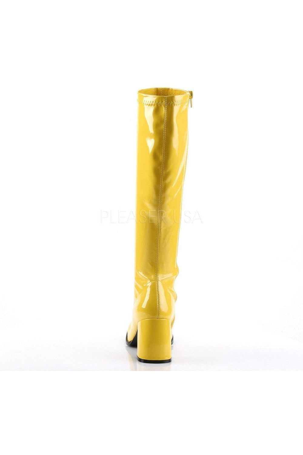 GOGO-300 Go Go Boot | Yellow Patent-Funtasma-Knee Boots-SEXYSHOES.COM