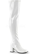 GOGO-3000 Go Go Boot | White Patent