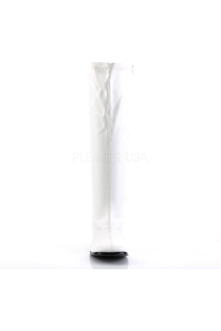 Funtasma GOGO-300WC Go Go Boot in White Faux Leather