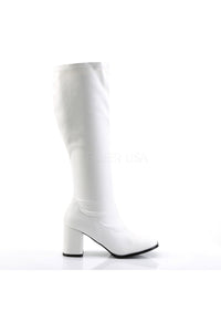 Funtasma GOGO-300WC Go Go Boot in White Faux Leather
