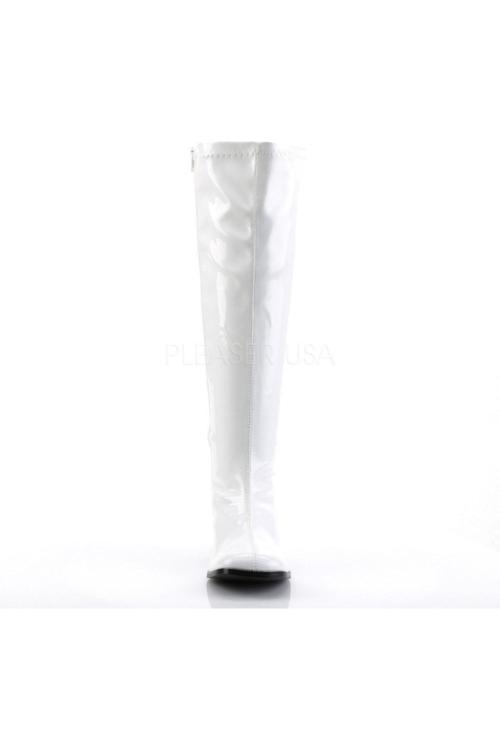 GOGO-300WC Go Go Boot | White Patent-Funtasma-Knee Boots-SEXYSHOES.COM