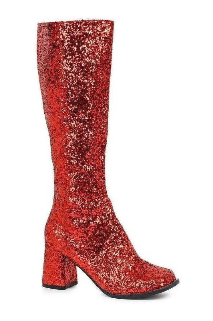 Ellie Shoes GOGO G Costume Boot in Red Glitter from SexyShoes.com