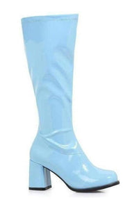 Ellie Shoes GOGO GoGo Boot in Blue Patent from SexyShoes.com
