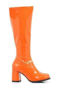 Ellie Shoes GOGO GoGo Boot in Orange Patent from SexyShoes.com