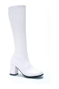 Ellie Shoes GOGO GoGo Boot in White Patent from SexyShoes.com