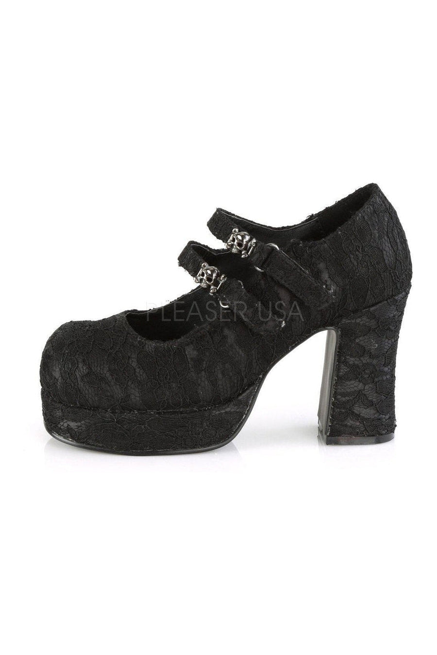 Demonia GOTHIKA-09  Maryjane in Black Satin