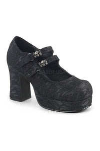 Demonia GOTHIKA-09  Maryjane in Black Satin from SexyShoes.com
