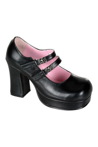 Demonia GOTHIKA-09 Lolita in Black Faux Leather from SexyShoes.com