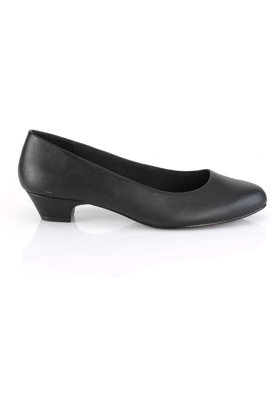 Pleaser Pink Label GWEN-01 Pump in Black Faux Leather