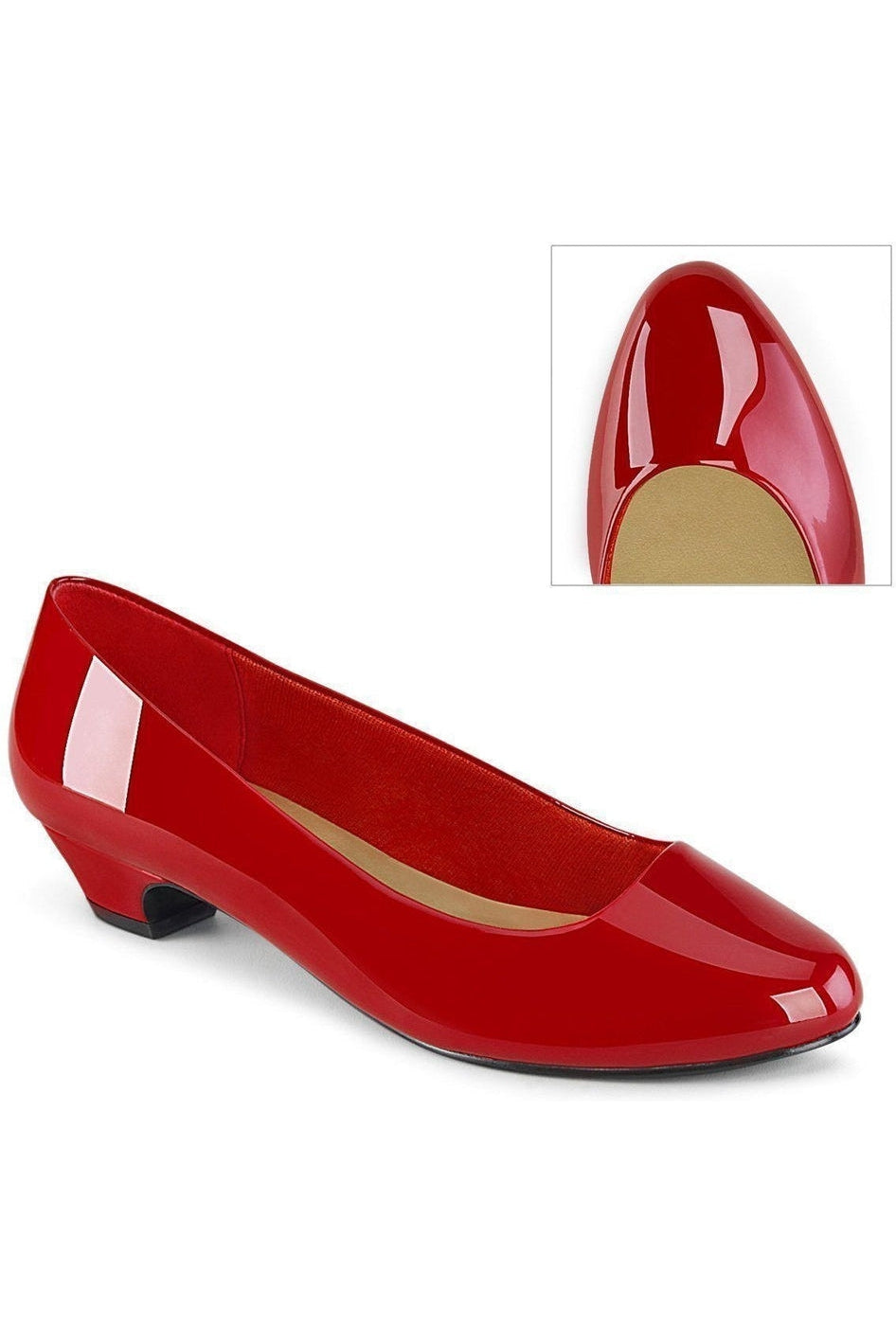 GWEN-01 Pump | Red Patent-Pleaser Pink Label-SEXYSHOES.COM