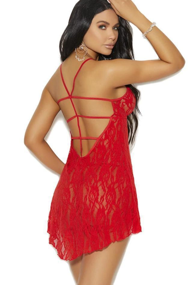 Halter Babydoll with G String-Elegant Moments-SEXYSHOES.COM
