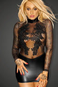 Hand Crafted Beaded Tull Mini Dress