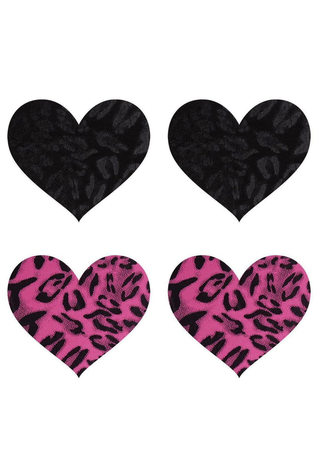 Heart Animal Print Pasties Set-Pasties-Peekaboo Pasties-Pink-O/S-SEXYSHOES.COM