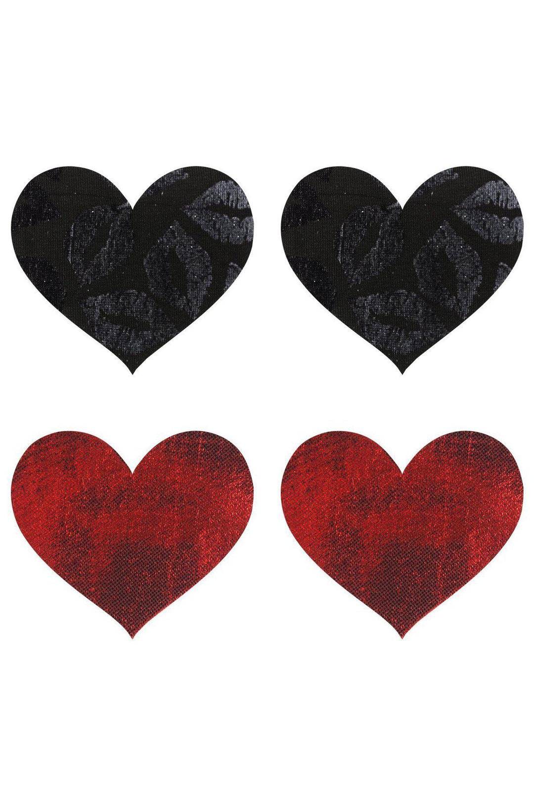 Peekaboo Pasties Heart Pasties Set in Red  from SexyShoes.com