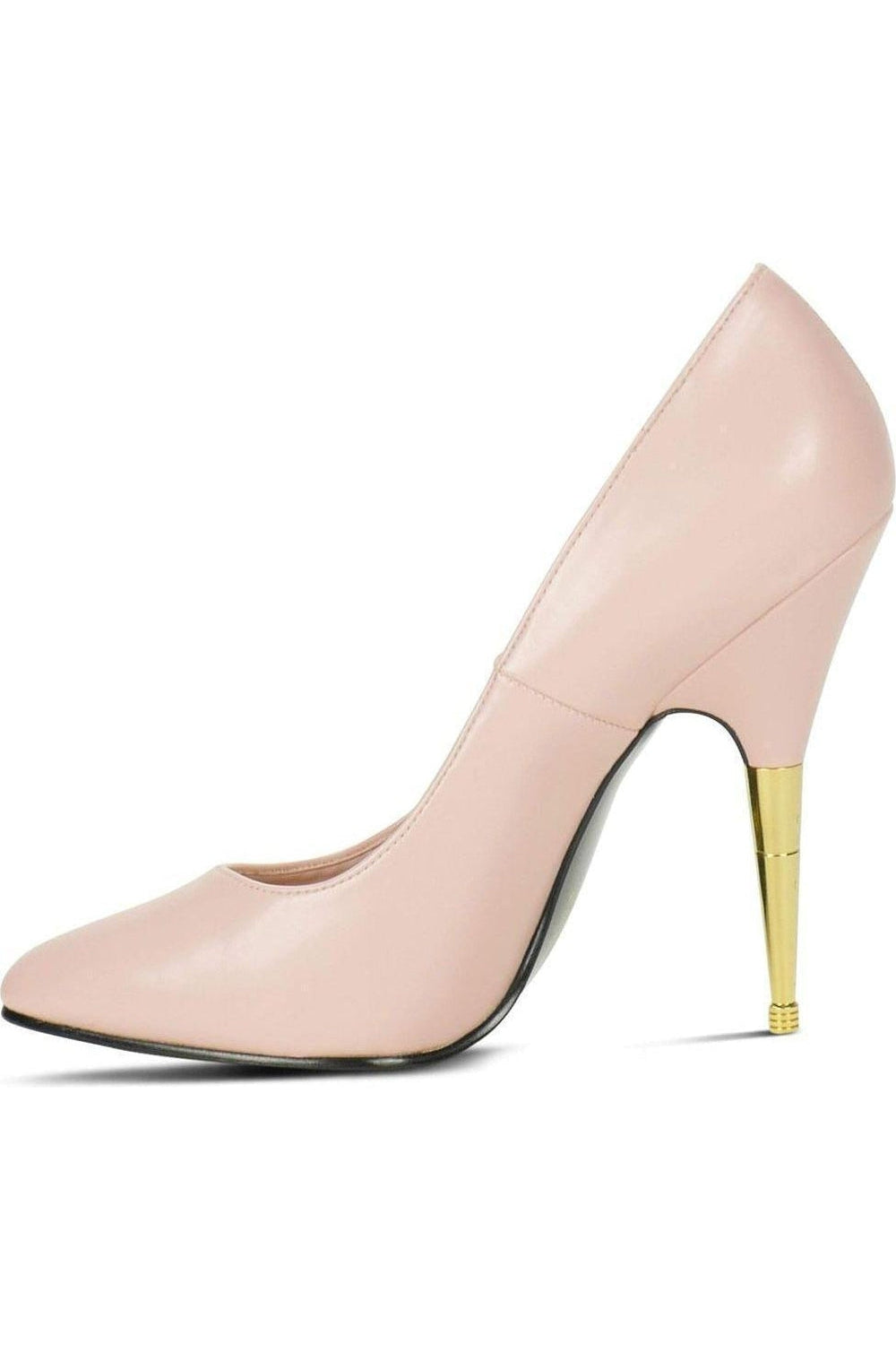 High Heel Metal Rod Pump- Pink Faux Leather-Sexyshoes Brand-Pumps-SEXYSHOES.COM