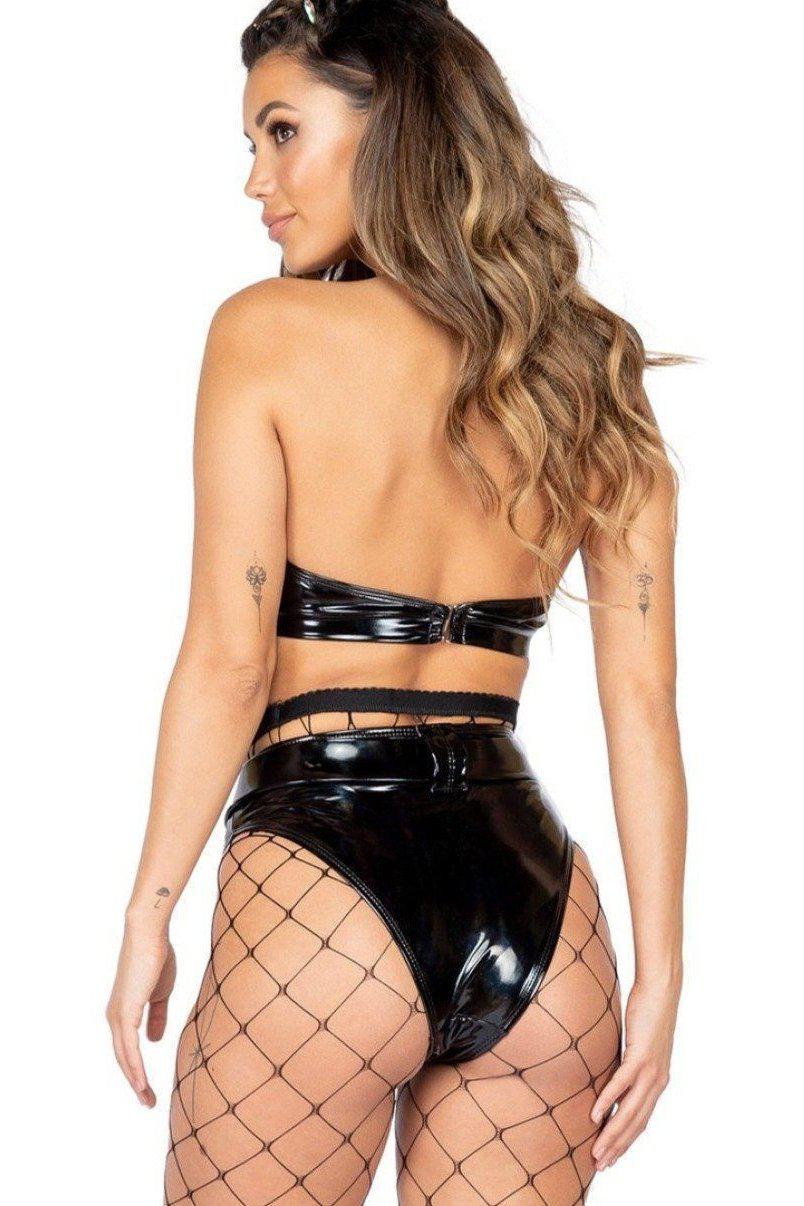 Roma Dancewear High Waisted Shorts with Belt in Black 