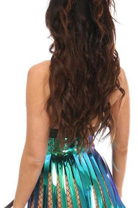Daisy Corsets Hologram Fringe Skirt in Hologram 