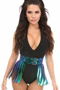 Daisy Corsets Hologram Fringe Skirt in Hologram  from SexyShoes.com
