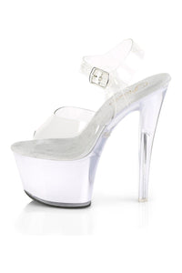 Pleaser ILLUMINATOR-708 Exotic Sandal in Clear Vinyl