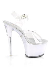 Pleaser ILLUMINATOR-708 Exotic Sandal in Clear Vinyl