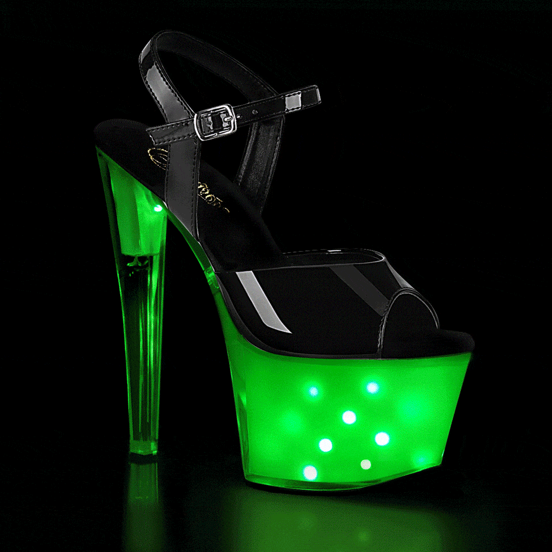Pleaser Black Sandals Platform Stripper Shoes | Buy at Sexyshoes.com