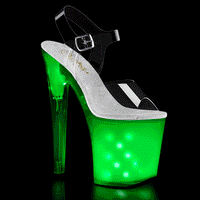 Pleaser ILLUMINATOR-808 Exotic Sandal in Clear Vinyl from SexyShoes.com