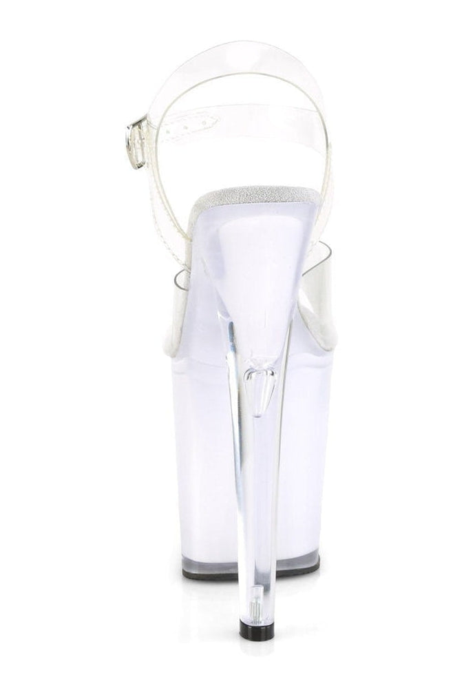 Pleaser ILLUMINATOR-808 Exotic Sandal in Clear Vinyl