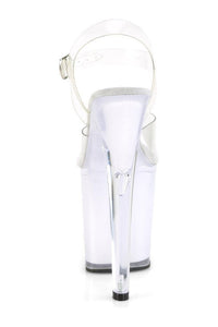 Pleaser ILLUMINATOR-808 Exotic Sandal in Clear Vinyl