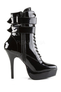Devious INDULGE-1026 Ankle Boot in Black Patent