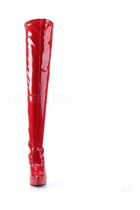 Devious INDULGE-3000 Thigh Boot in Red Patent