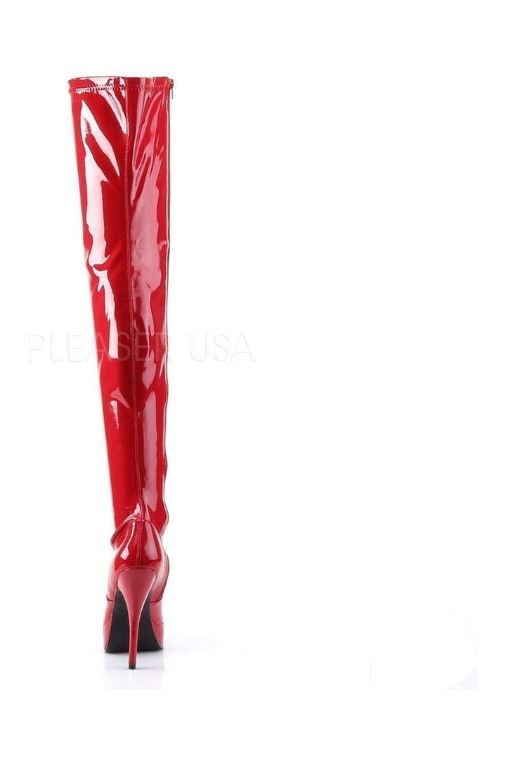 INDULGE-3000 Thigh Boot | Red Patent-Thigh Boots- Stripper Shoes at SEXYSHOES.COM