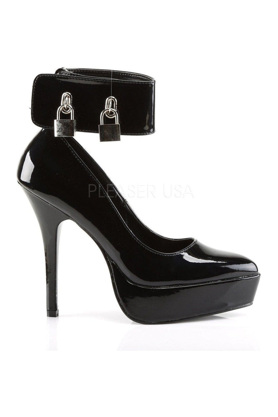 INDULGE-534 Pump | Black Patent-Pumps- Stripper Shoes at SEXYSHOES.COM