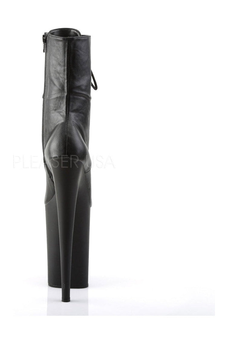 Pleaser INFINITY-1020 Platform Boot in Black Faux Leather