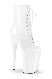 Pleaser INFINITY-1020 Exotic Boot in White Patent from SexyShoes.com
