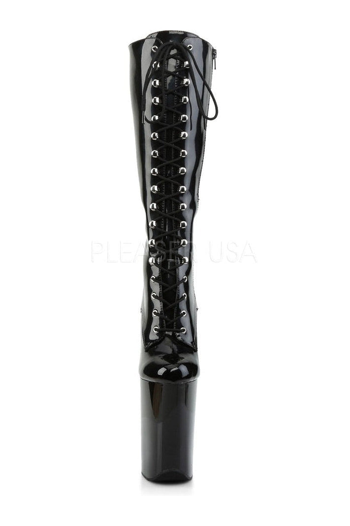 Pleaser INFINITY-2020 Platform Boot in Black Patent