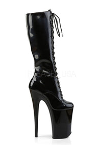 Pleaser INFINITY-2020 Platform Boot in Black Patent
