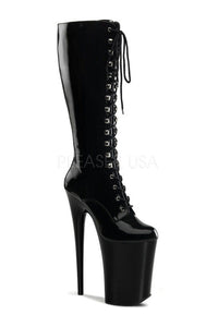 Pleaser INFINITY-2020 Platform Boot in Black Patent from SexyShoes.com