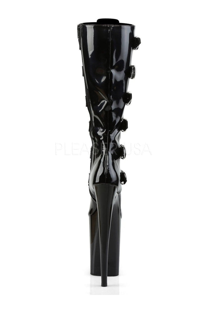 INFINITY-2049 Platform Boot | Black Patent-Knee Boots- Stripper Shoes at SEXYSHOES.COM